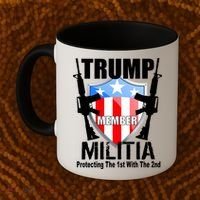 Trump Militia Protecting The 1st With 2nd Coffee Mug thumb 2