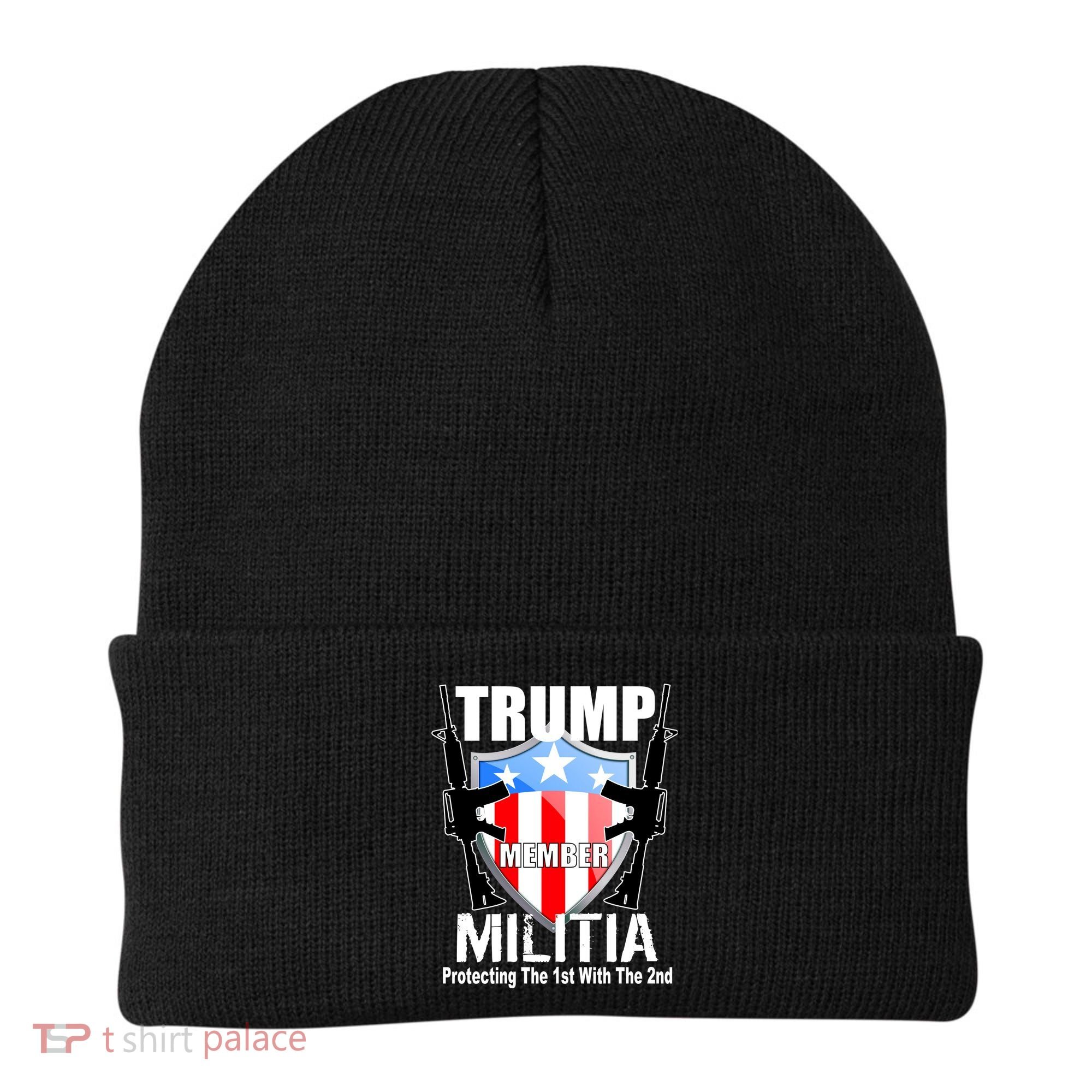 Trump Militia Protecting The 1st With 2nd Beanie