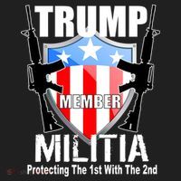 Trump Militia Protecting The 1st With 2nd Beanie thumb 2