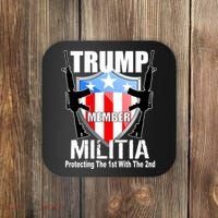 Trump Militia Protecting The 1st With 2nd Coaster thumb 0