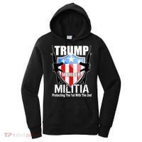 Trump Militia Protecting The 1st With 2nd Women's Hoodie thumb 0