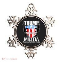 Trump Militia Protecting The 1st With 2nd Ornament thumb 0