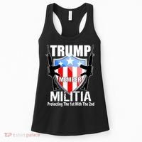 Trump Militia Protecting The 1st With 2nd Women's Tank Top thumb 0
