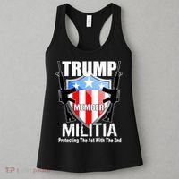 Trump Militia Protecting The 1st With 2nd Women's Tank Top thumb 3