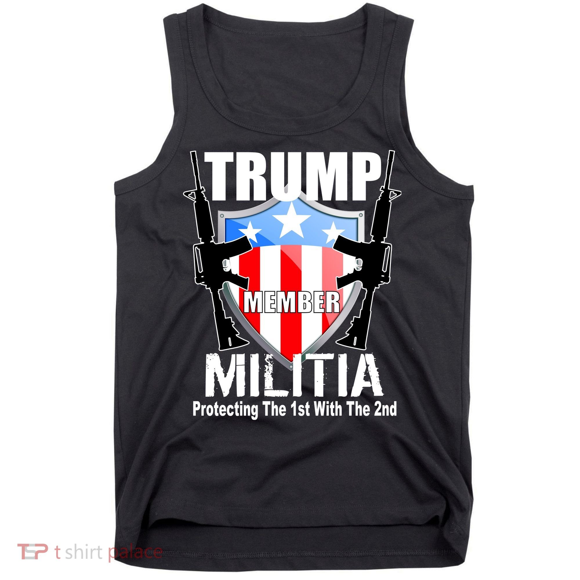 Trump Militia Protecting The 1st With 2nd Tank Top