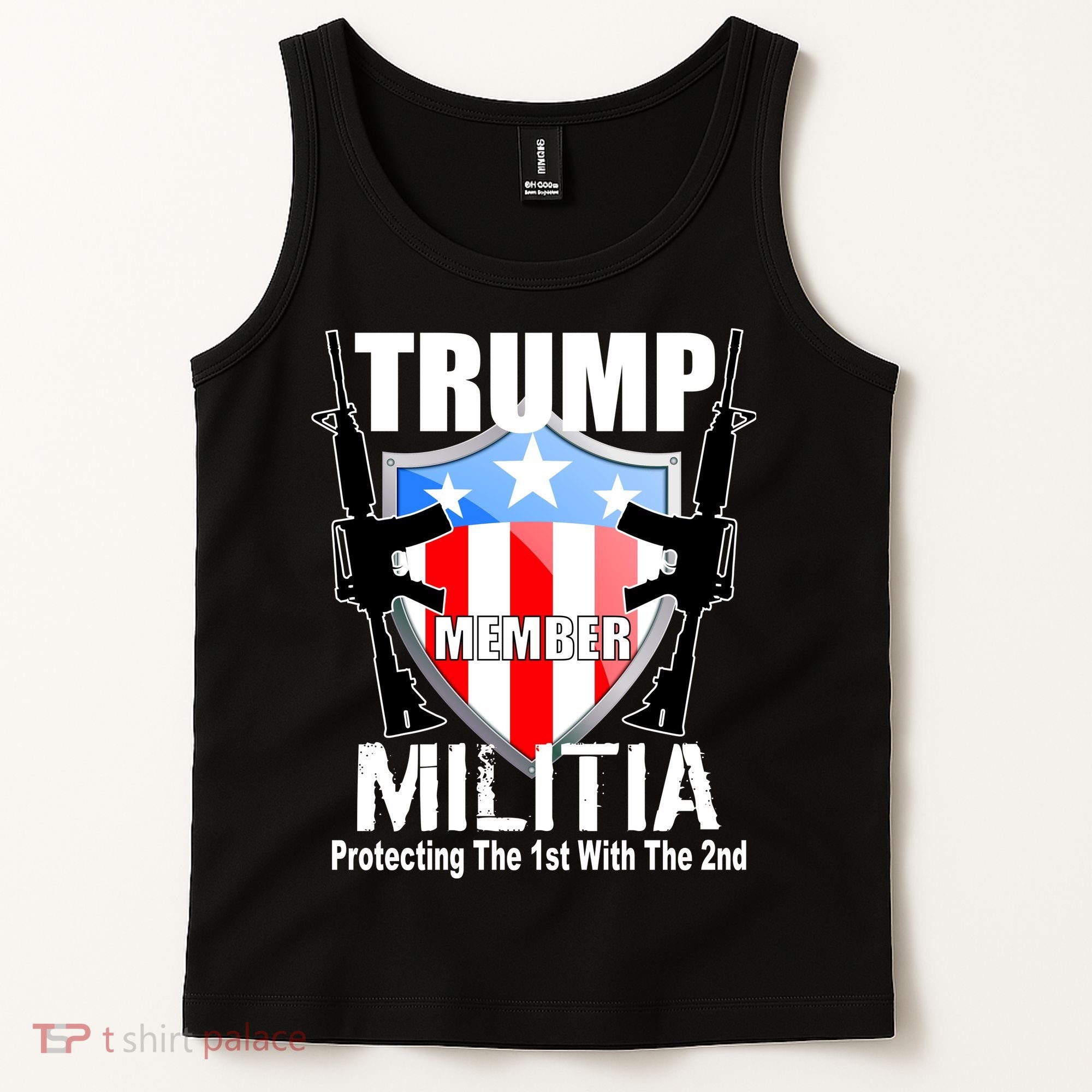 Trump Militia Protecting The 1st With 2nd Tank Top