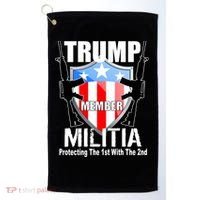 Trump Militia Protecting The 1st With 2nd Golf Towel thumb 0