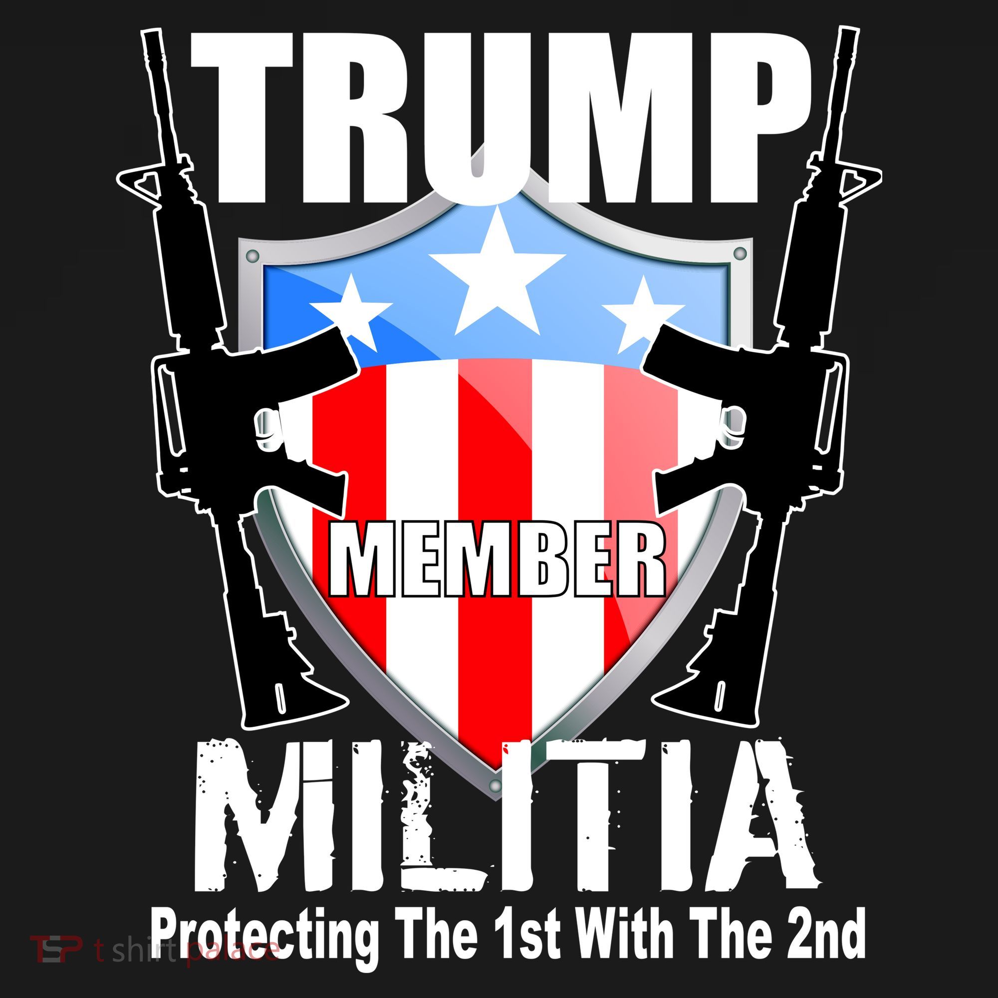Trump Militia Protecting The 1st With 2nd Kids Sweatshirt