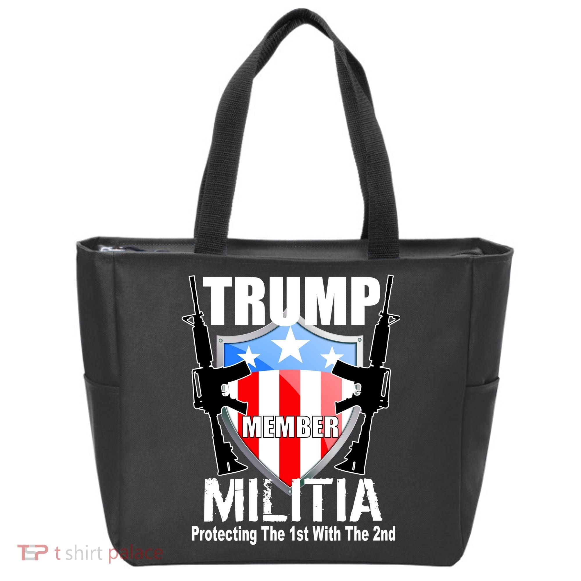 Trump Militia Protecting The 1st With 2nd Tote Bag