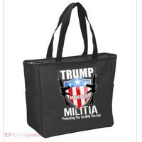 Trump Militia Protecting The 1st With 2nd Tote Bag thumb 2