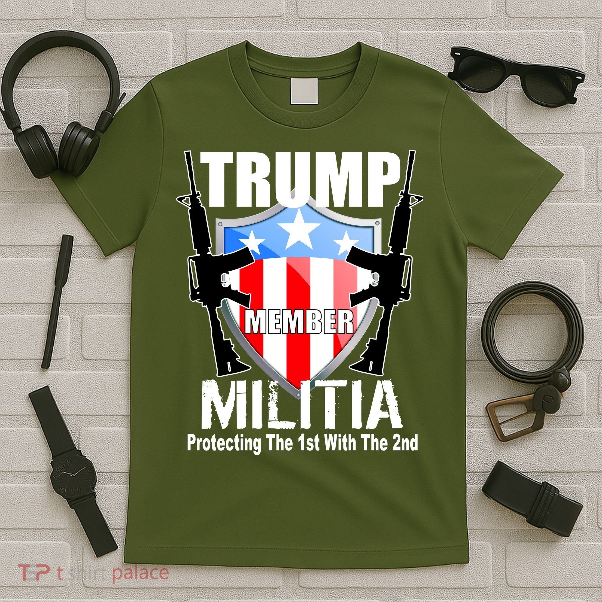 Trump Militia Protecting The 1st With 2nd T-Shirt