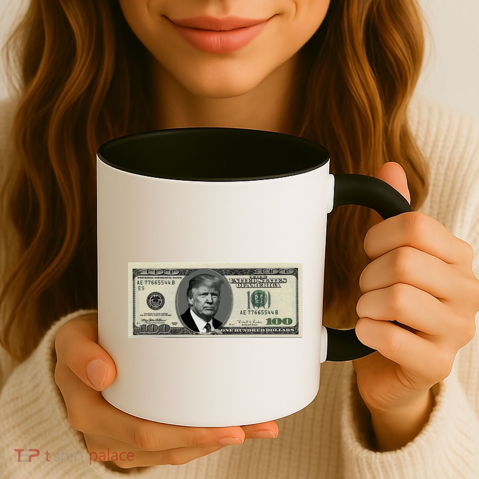Trump Money Hundred Dollar Bill $100  Coffee Mug