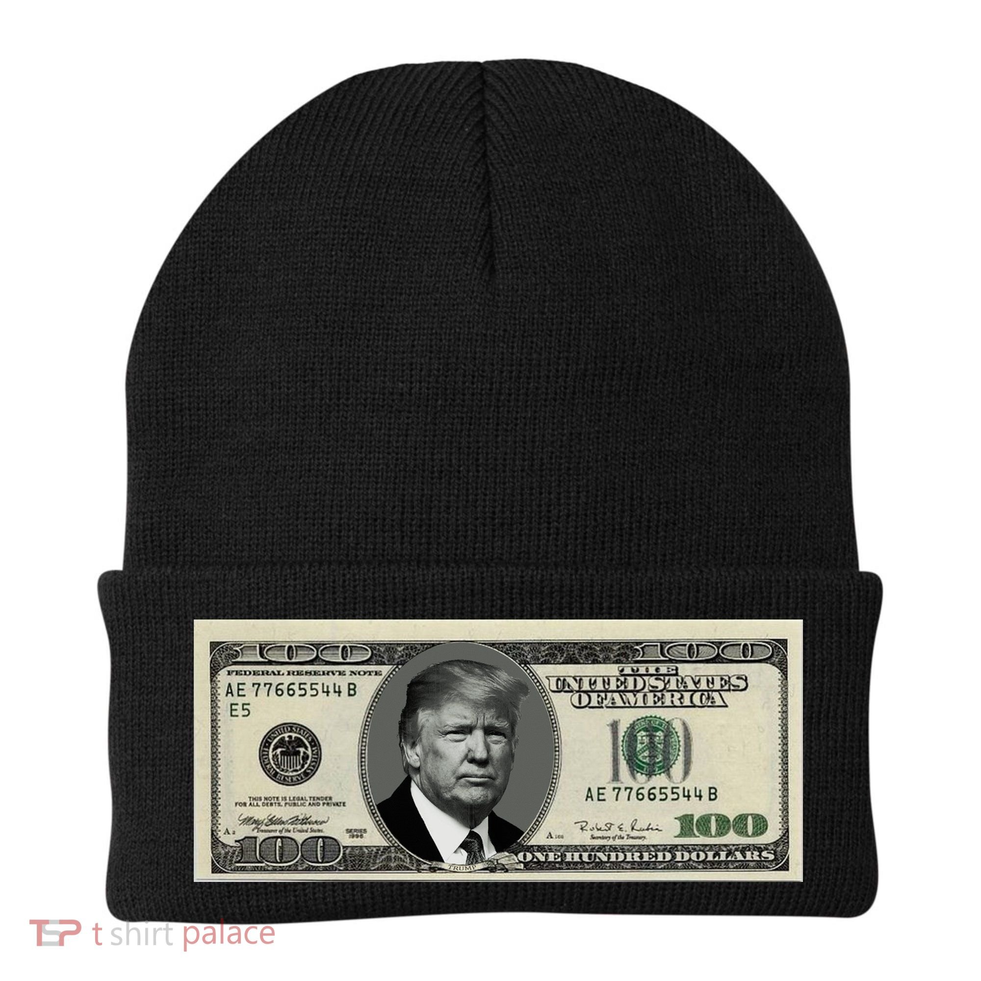 Trump Money Hundred Dollar Bill $100  Beanie