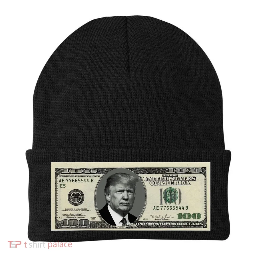 Trump Money Hundred Dollar Bill $100  Beanie