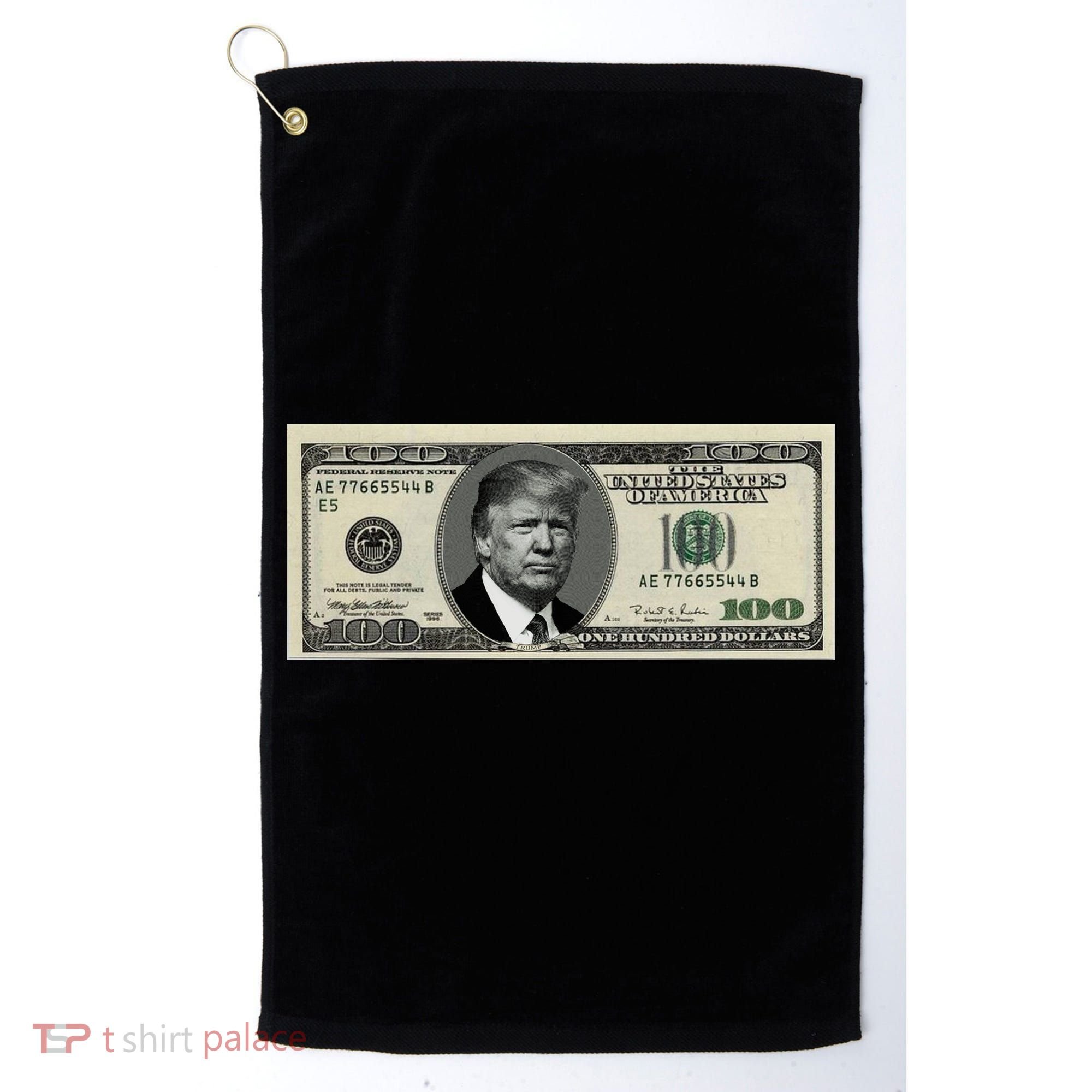 Trump Money Hundred Dollar Bill $100  Golf Towel