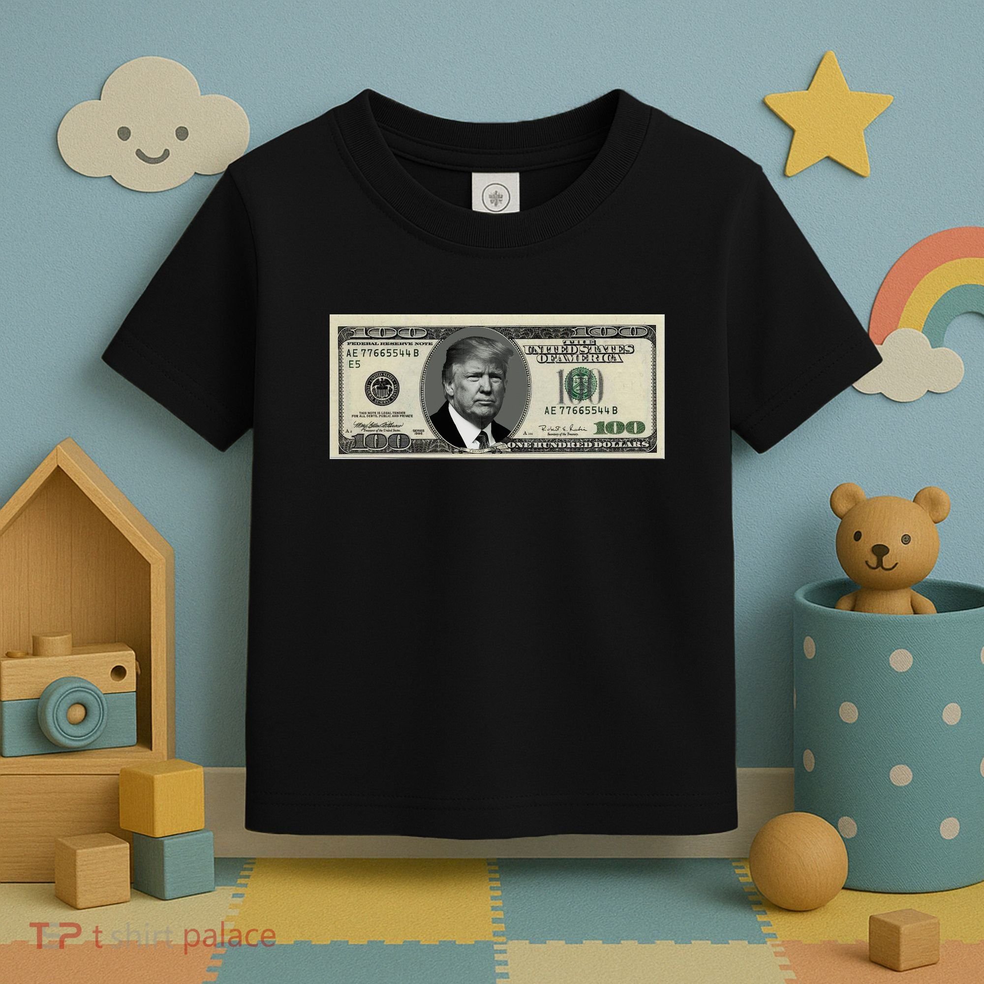 Trump Money Hundred Dollar Bill $100  Toddler T-Shirt