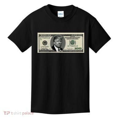 Trump Money Hundred Dollar Bill $100  Kids T-Shirt