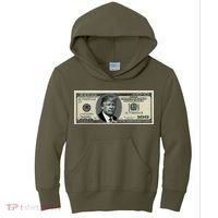 Trump Money Hundred Dollar Bill $100  Kids Hoodie thumb 0