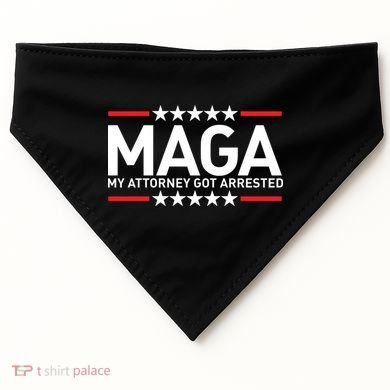 Trump My Attorney Got Arrested MAGA USA-Made Doggie Bandana
