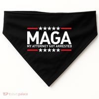 Trump My Attorney Got Arrested MAGA USA-Made Doggie Bandana thumb 0