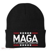 Trump My Attorney Got Arrested MAGA Beanie thumb 0