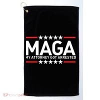 Trump My Attorney Got Arrested MAGA Golf Towel thumb 0
