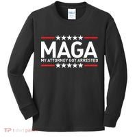 Trump My Attorney Got Arrested MAGA Kids Long Sleeve Shirt thumb 0