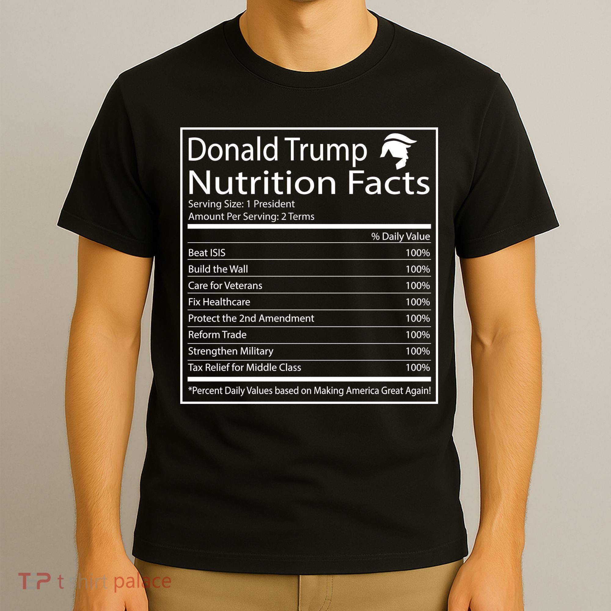 Trump Nutrition Facts Make America Great T-Shirt