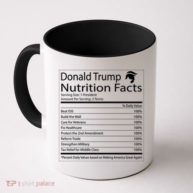 Trump Nutrition Facts Make America Great Coffee Mug