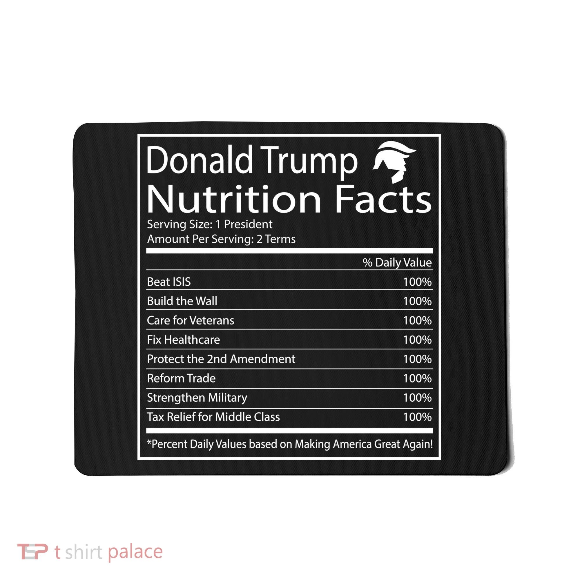 Trump Nutrition Facts Make America Great Mousepad
