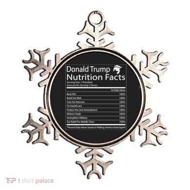 Trump Nutrition Facts Make America Great Ornament