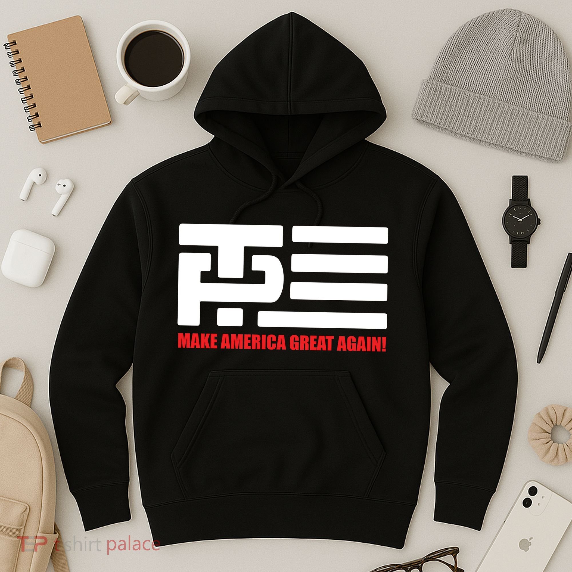 Trump Pence Flag Make America Great Again Hoodie