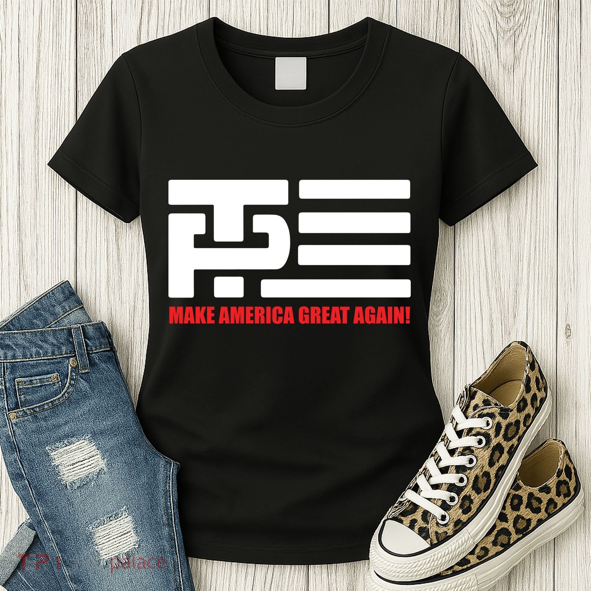 Trump Pence Flag Make America Great Again Women's T-Shirt