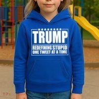 Trump Redefing Stupid One Tweet At A Time Kids Hoodie thumb 3
