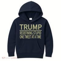 Trump Redefining Stupid Kids Hoodie thumb 0