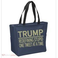 Trump Redefining Stupid Tote Bag thumb 2
