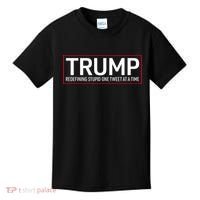 Trump Redefining Stupid One Tweet At A Time Kids T-Shirt thumb 0