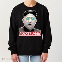 Trump Rocket Man Kim Jong Un Women's Sweatshirt thumb 0