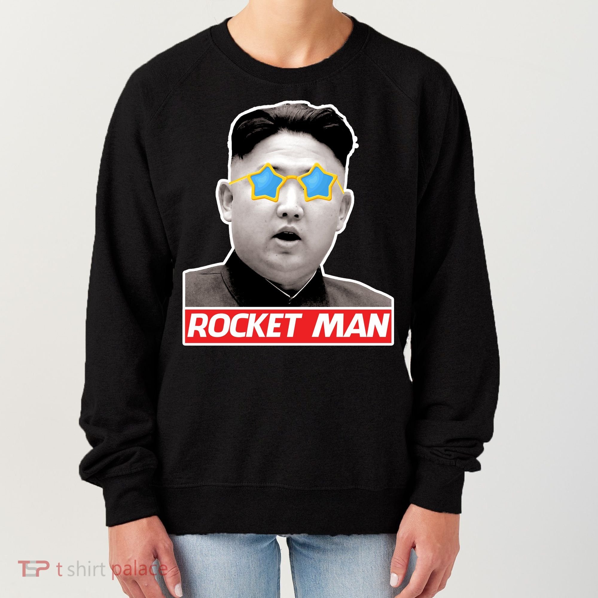 Trump Rocket Man Kim Jong Un Women's Sweatshirt