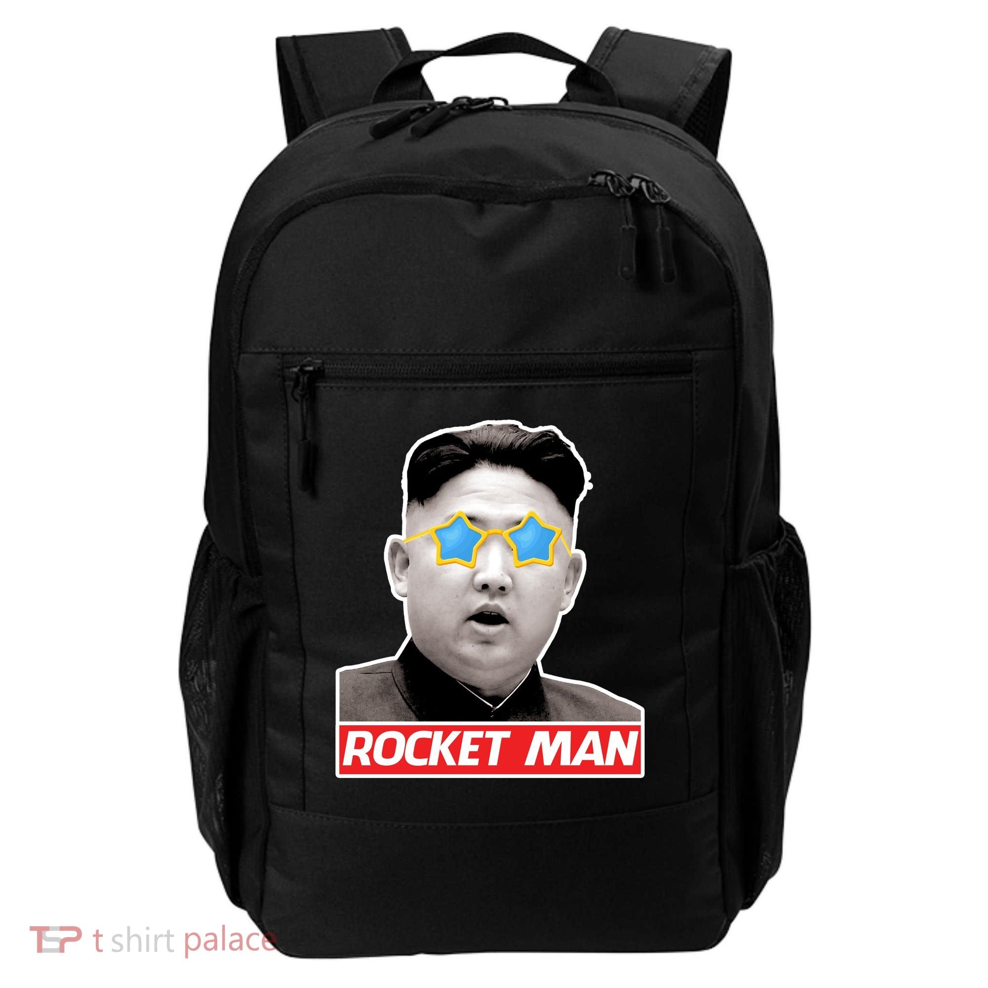 Trump Rocket Man Kim Jong Un Backpack