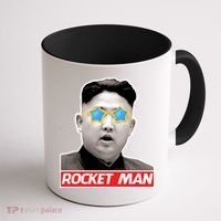 Trump Rocket Man Kim Jong Un Coffee Mug thumb 1