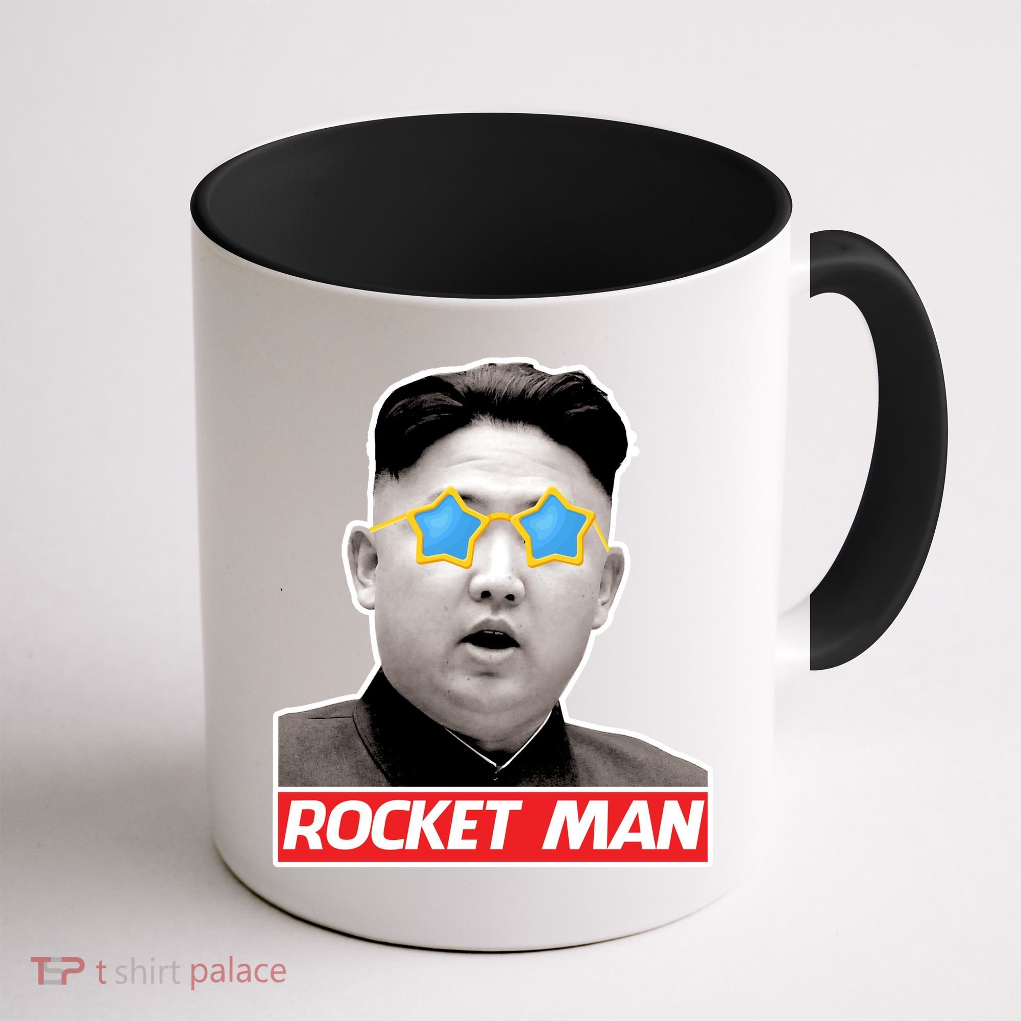 Trump Rocket Man Kim Jong Un Coffee Mug