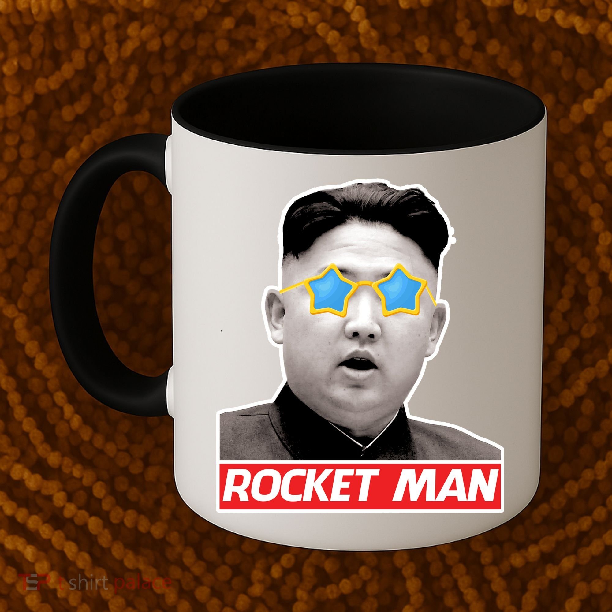 Trump Rocket Man Kim Jong Un Coffee Mug