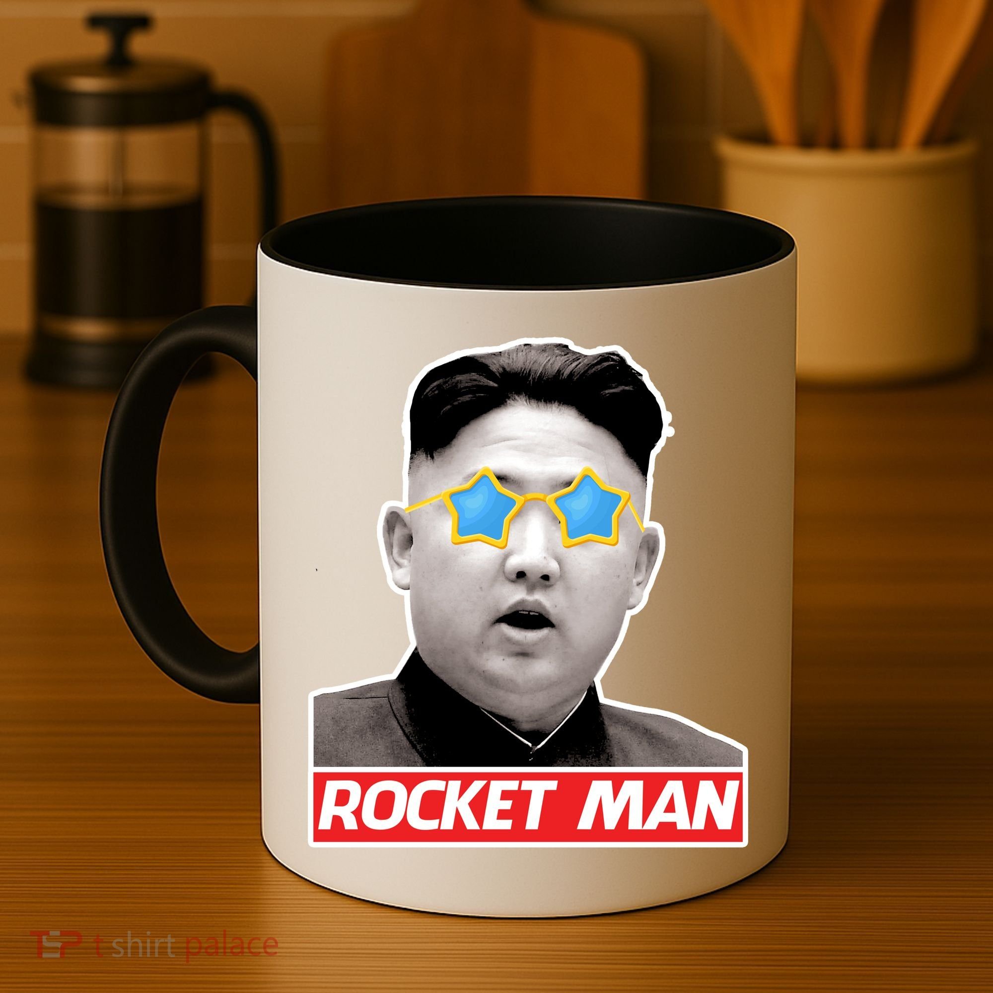 Trump Rocket Man Kim Jong Un Coffee Mug
