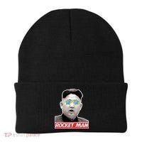 Trump Rocket Man Kim Jong Un Beanie thumb 0