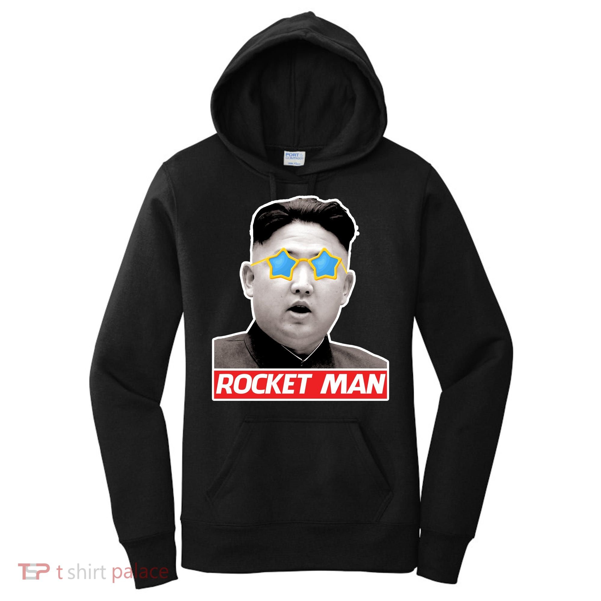 Trump Rocket Man Kim Jong Un Women's Hoodie