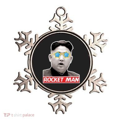 Trump Rocket Man Kim Jong Un Ornament