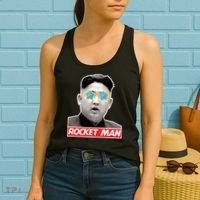 Trump Rocket Man Kim Jong Un Women's Tank Top thumb 2