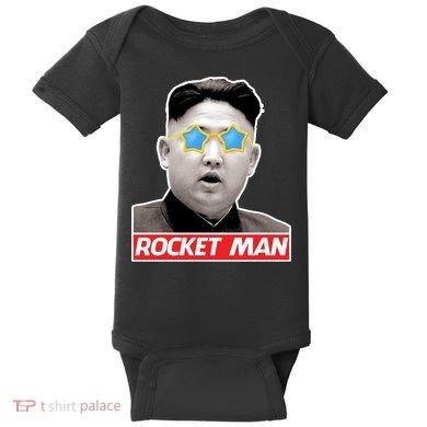 Trump Rocket Man Kim Jong Un Baby Bodysuit