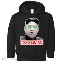 Trump Rocket Man Kim Jong Un Toddler Hoodie thumb 0